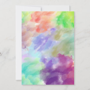 Modern Abstract Watercolor Clouds Colorful Pastel Invitation