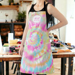 Modern abstract watercolor pastel tie dye artist apron<br><div class="desc">Modern abstract watercolor pastel tie dye artist apron with rainbow ,  unicorn color scheme,  in pink,  green,  blue,  yellow.</div>