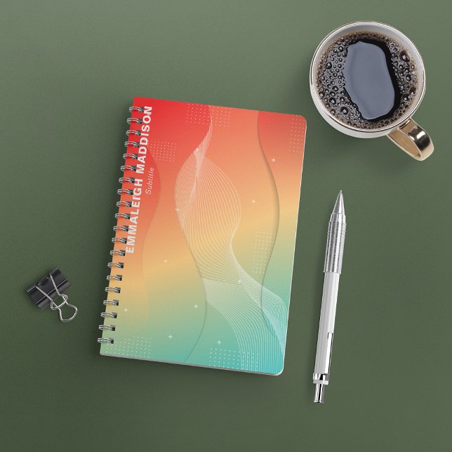 Modern Abstract Wave Design | Gradient Notebook (Creator Uploaded)