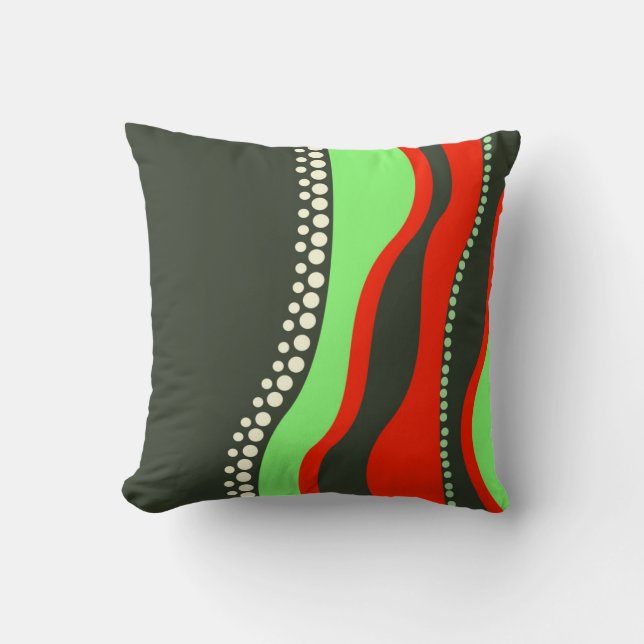 Modern Abstract Waves Cushion / Pillow (Front)