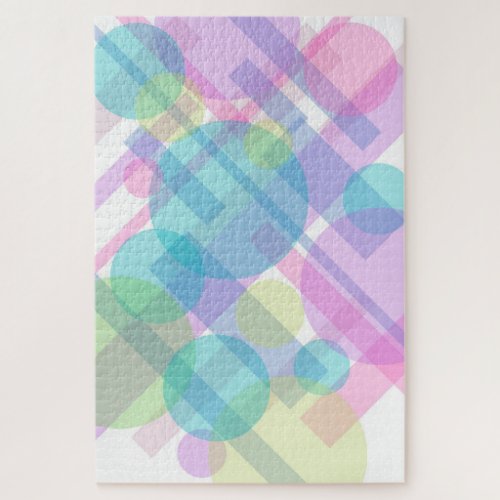 Modern Abstract White 001 Jigsaw Puzzle