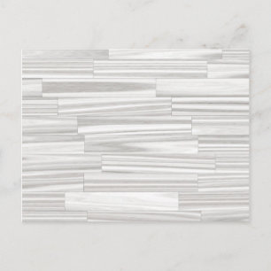 Modern abstract white gray wood grain pattern postcard