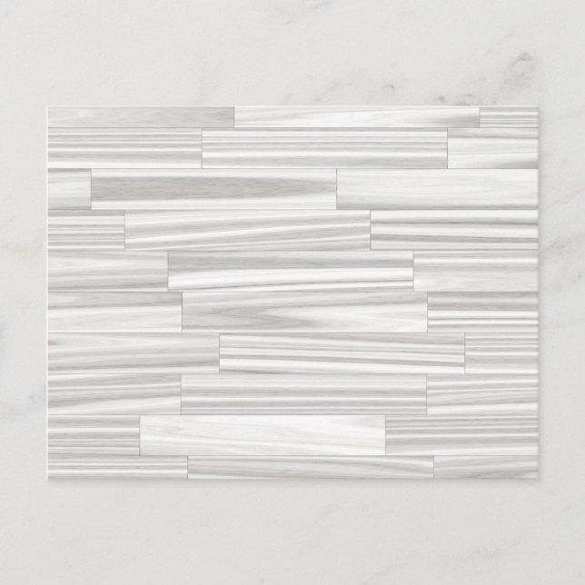 Modern abstract white gray wood grain pattern postcard (Front)