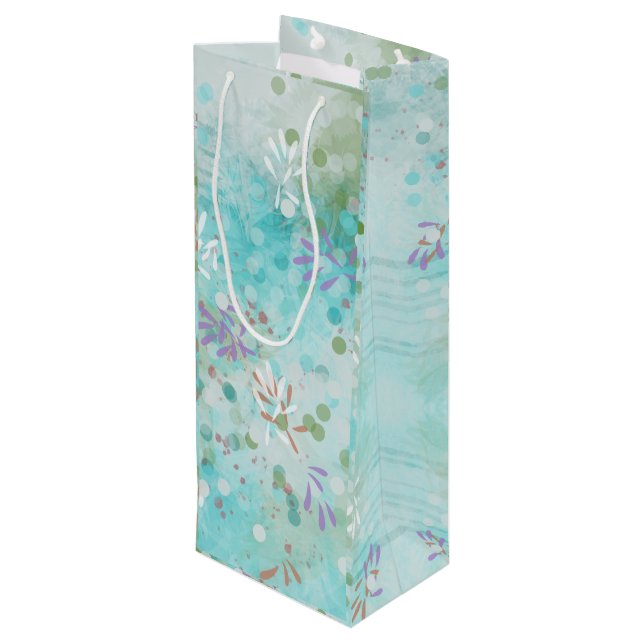 Modern Abstract  Wine Gift Bag (Back Angled)