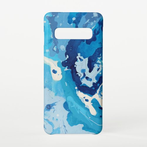 Modern abstract with pastel shades of blue ocean samsung galaxy s10 case