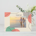 Modern Abstract With Personalise Photo  Invitation