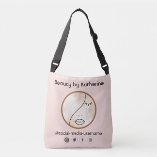 Modern Abstract Woman Beauty Face Logo Crossbody Bag