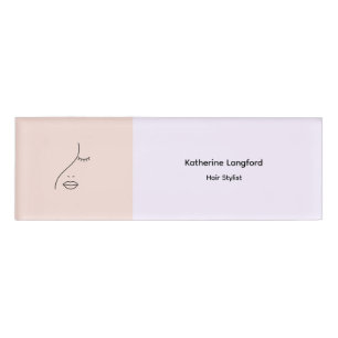 Modern Abstract Woman Beauty Face Logo Name Tag