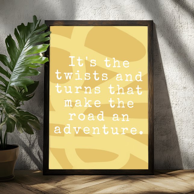 Modern Abstract Yellow Inspirational Quote Poster (Modern Abstract Yellow Inspirational Quote Poster
)