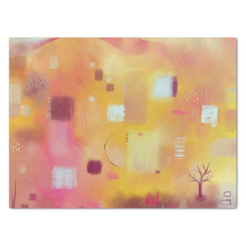 Modern Abstract Yellow Tissue Paper