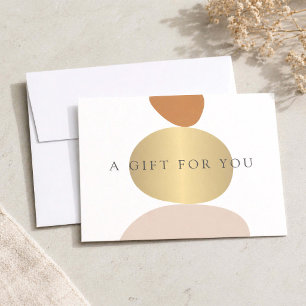 Modern Abstract Zen Stones Gold Yoga Gift Card
