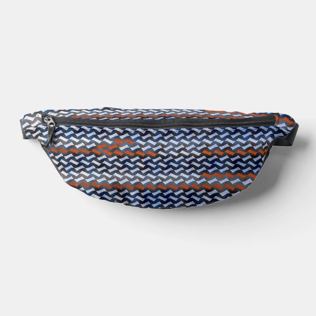 Modern abstract zigzag pattern design 1283 fanny pack (Lay Down)