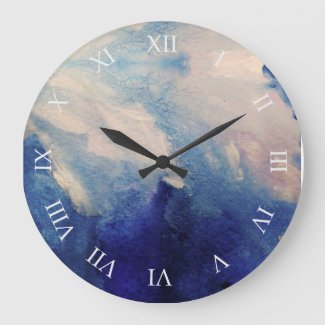 Modern AbstractBlue White Art