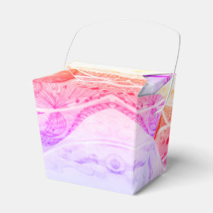 Modern Abstraction Black and Pink Planets Space Favor Boxes