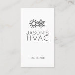 Modern Ac Heating &amp; Cooling Hvac Business Card at Zazzle