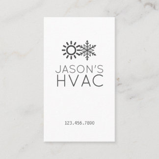 Modern AC Heating & Cooling HVAC Business Card