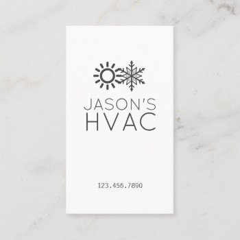 Modern Ac Heating & Cooling Hvac Business Card by olicheldesign at Zazzle