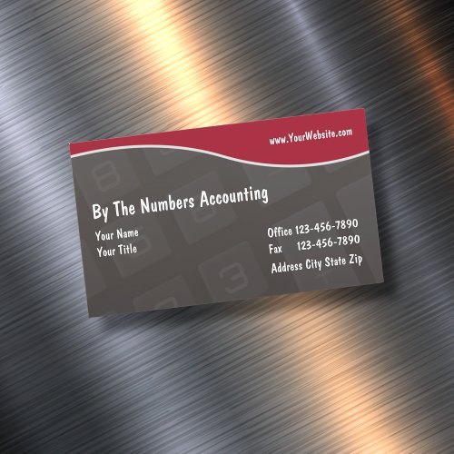 Modern Accountant Business Card Magnet