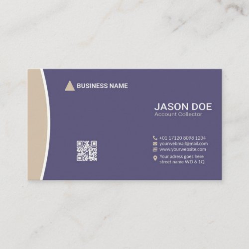 Modern Accountant Collector Elegant  Business Card