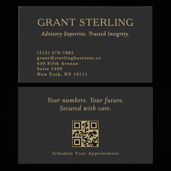 Modern Accountant Cpa Professional QR Code Business Card