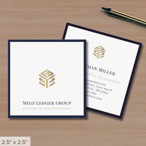 Modern Accountant CPA Tax Consultant Square Business Card - Product | North Red Vine