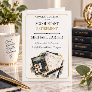 Modern Accountant Retirement Congratulations Card 