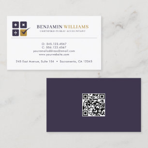 Modern Accountant Tax Return Agent Logo Business Card