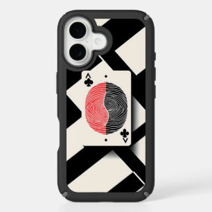 Modern Ace of Clubs Design iPhone 16 Case