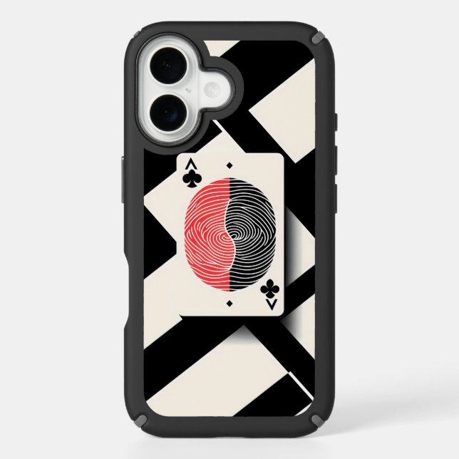 Modern Ace of Clubs Design Speck iPhone Case (Front)