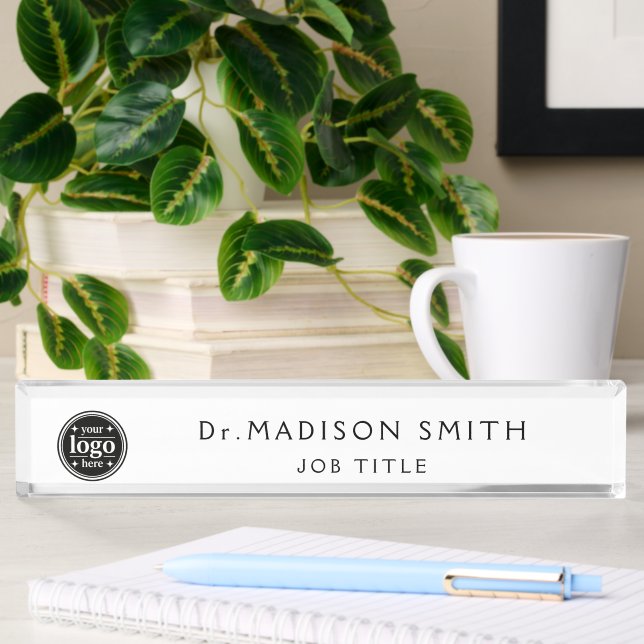 Modern Acrylic Desk Name Plate 