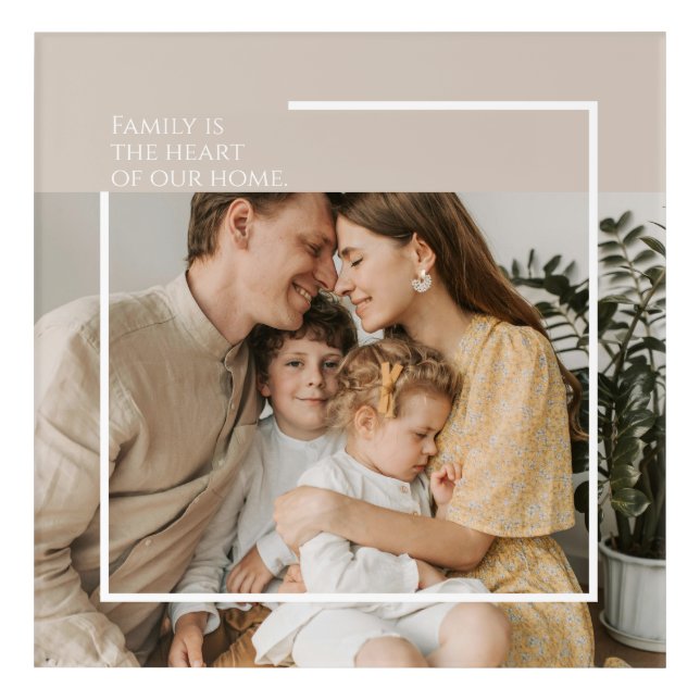 Modern Acrylic Wall Art with Photo & Message (Front)