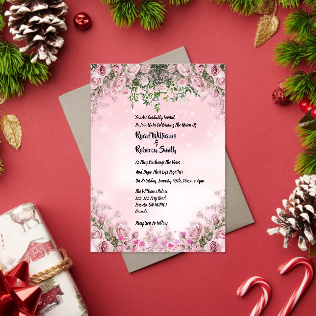 Modern Acrylic Wedding Invitation (Insitu (Holiday))