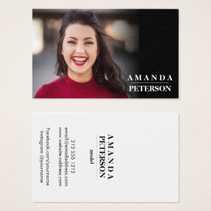 Actors Business Cards Templates Zazzle Modern Actor Models Dancer Photo Horizontal Business Card