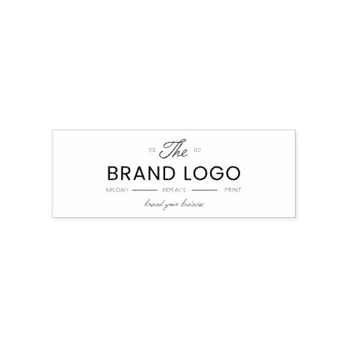 Modern Add Your Brand Logo Design  Self-inking Stamp