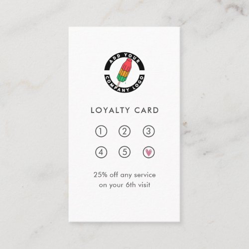 Modern Add Your Logo Business Brand Loyalty Card