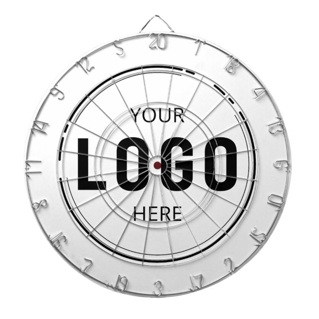 Modern Add Your Logo Business Company Branded Dart Board (Front)
