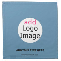 Modern Add Your Logo Promo Customizable Dusty Blue