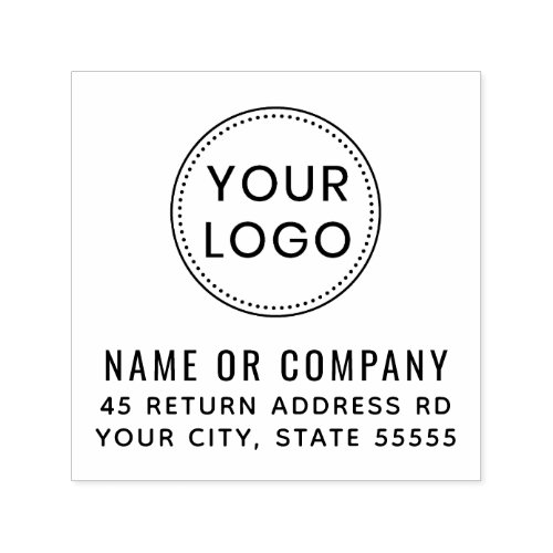 Modern add your own logo custom address or text self_inking stamp