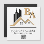 Modern Add Your Own Logo Professional Black Gold (Front/Back)