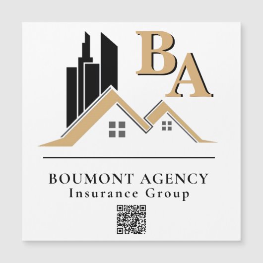 Modern Add Your Own Logo Professional Black Gold (Front)