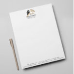 Modern Add Your Own Logo Professional Black Gold Letterhead<br><div class="desc">Elevate Your Brand with a Sophisticated Logo Design This modern, customizable template design features elegant silhouettes of a corporate building and residential home in timeless black and gold, providing a refined, professional look. Fully customizable, this template allows you to effortlessly personalize your brand by adding your company name, tagline, logo,...</div>