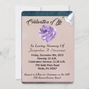 Modern Add Your Photo Celebration of Life Invitation