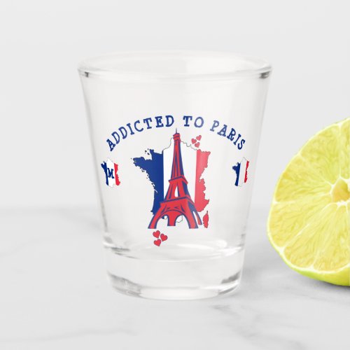 Modern ADDICTED TO PARIS Monogram Shot Glass