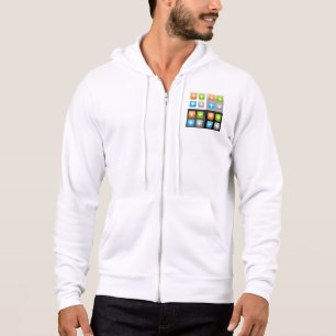 Modern Addition Math Symbol Shiny Glassy Icons Hoodie