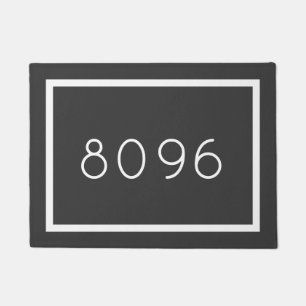 Modern Address Number   Editable Colors Doormat