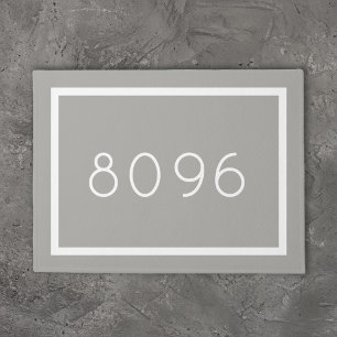 Modern Address Number Editable Colors Doormat