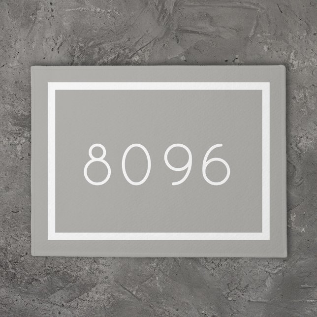Modern Address Number | Editable Colors Doormat (Creator Uploaded)