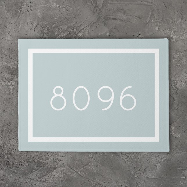 Modern Address Number | Editable Colors Doormat (Creator Uploaded)