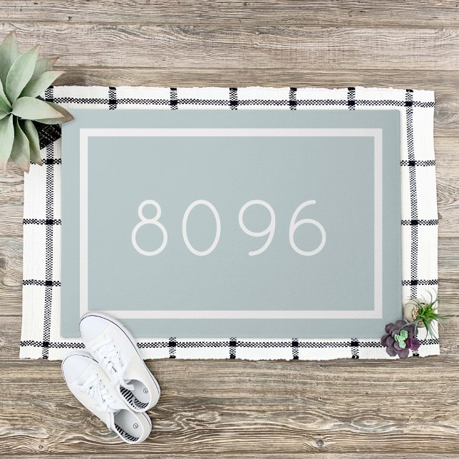 Modern Address Number | Editable Colors Doormat (Creator Uploaded)