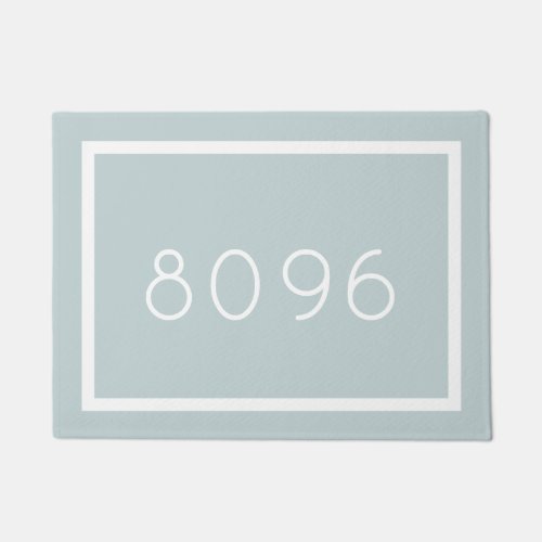 Modern Address Number  Editable Colors Doormat